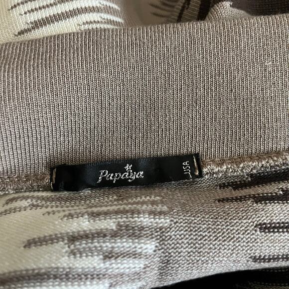 Papaya Mocha Mini Skirt Brown Neutrals Women’s Large USA Made - Picture 5 of 8